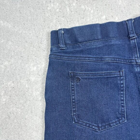 Betabrand Jeans Womens Size Medium Blue Straight Stretch Pull On Dark Wash - Picture 9 of 12